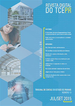 Capa da Revista Digital do TCEPR - Edição 13